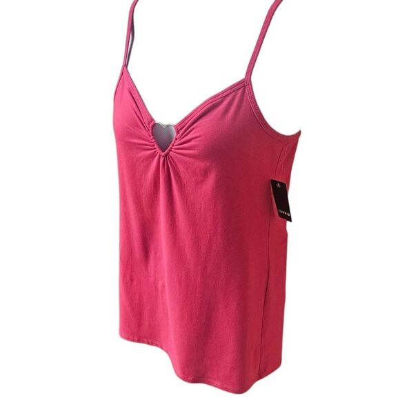 TORRID Plus Size Foxy Hot Pink Heart Ring Cami Tank Top 2X - Picture 6 of 14